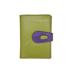 Genuine leather card holder with RFID blocking